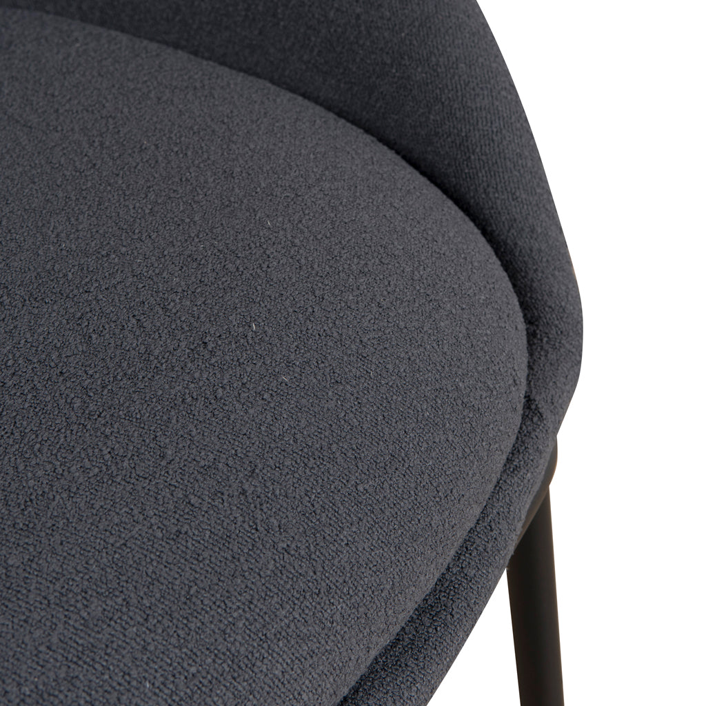 Fabric Verona Dining Chair - Charcoal
