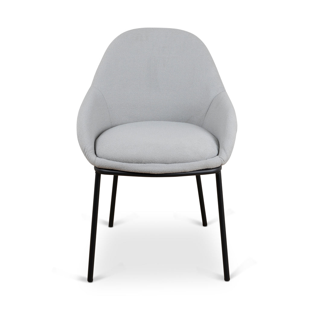 Fabric Verona Dining Chair - Pale Grey