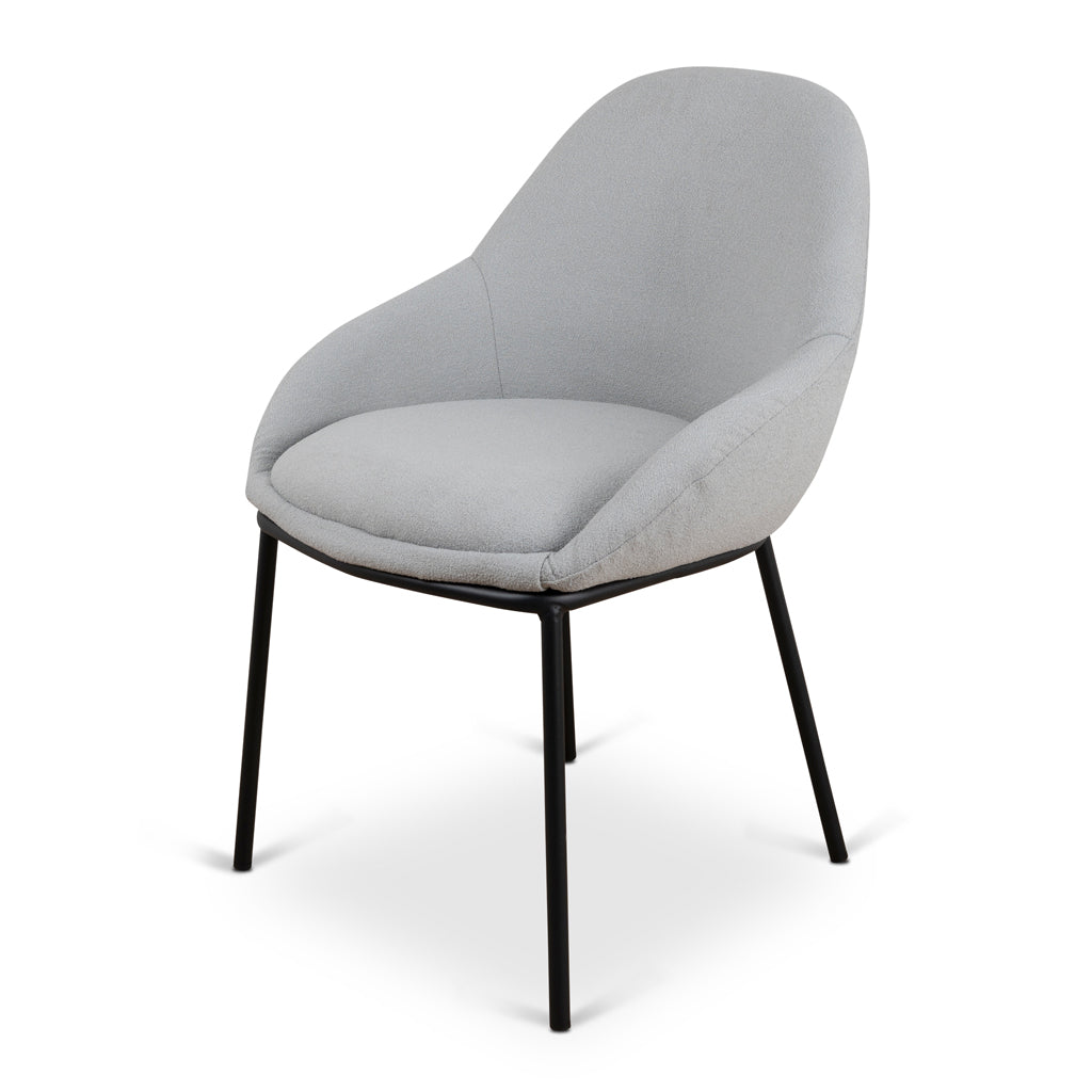 Fabric Verona Dining Chair - Pale Grey