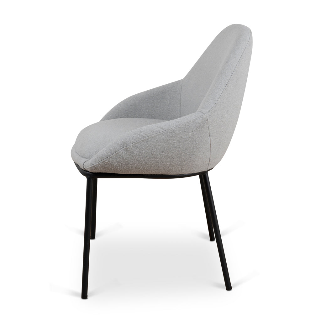 Fabric Verona Dining Chair - Pale Grey