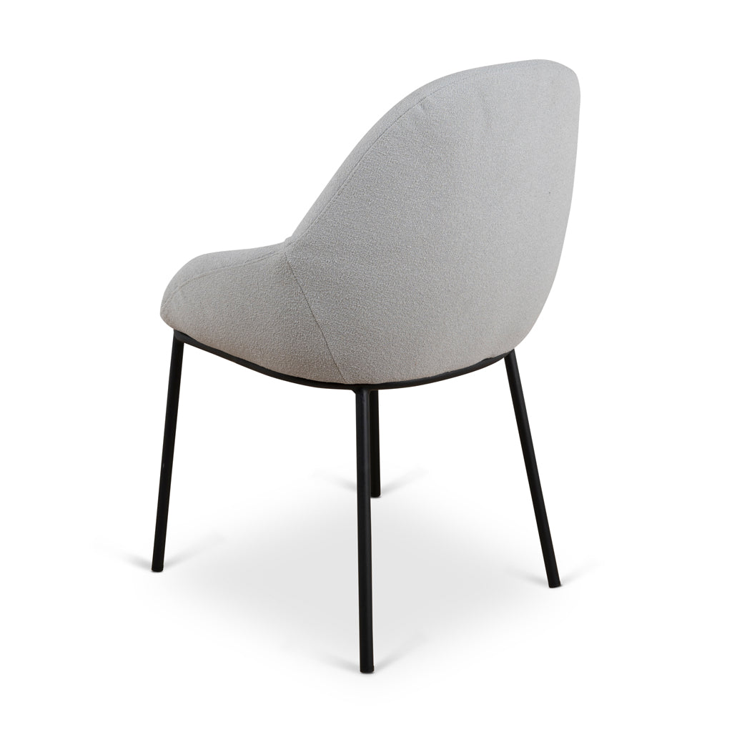 Fabric Verona Dining Chair - Pale Grey