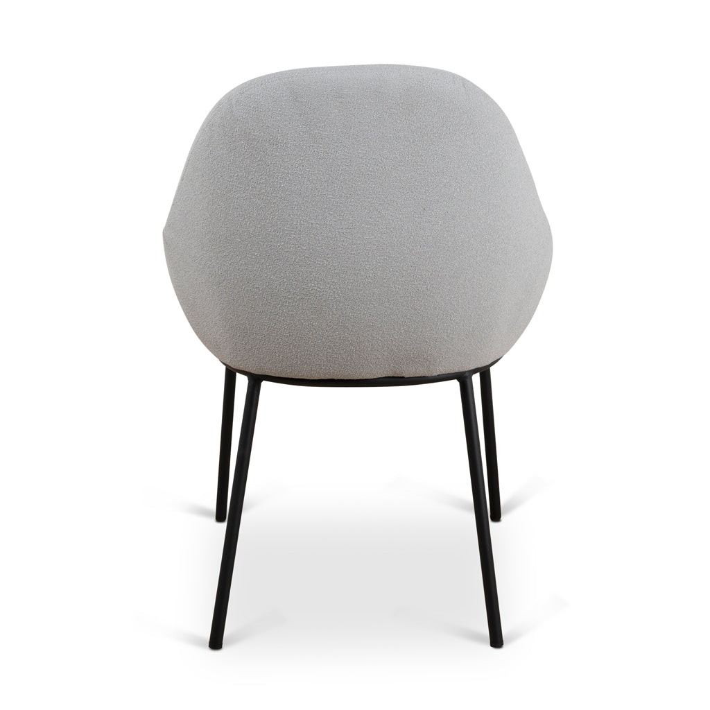 Fabric Verona Dining Chair - Pale Grey