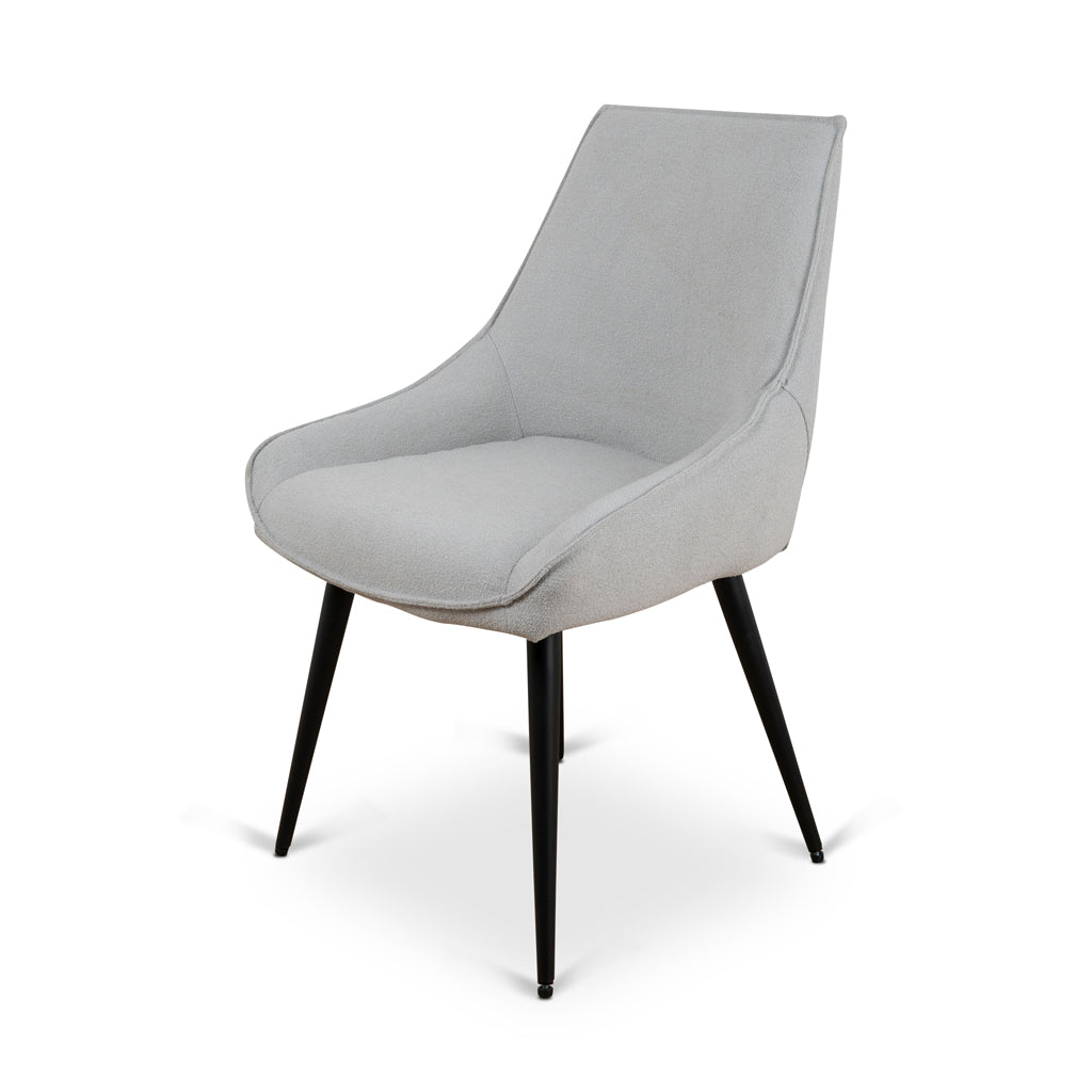 Fabric Verona Dining Chair - Pale Grey