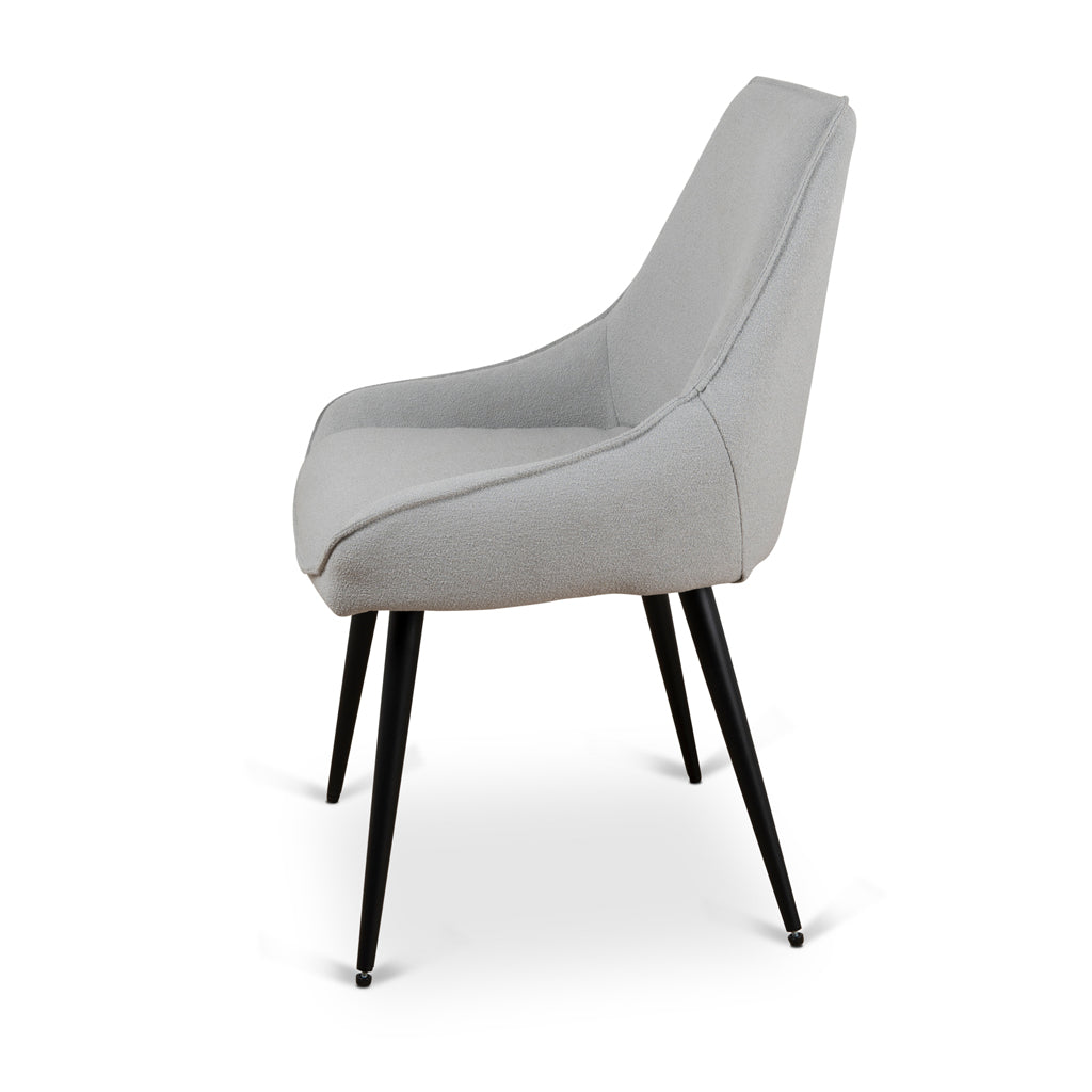 Fabric Verona Dining Chair - Pale Grey