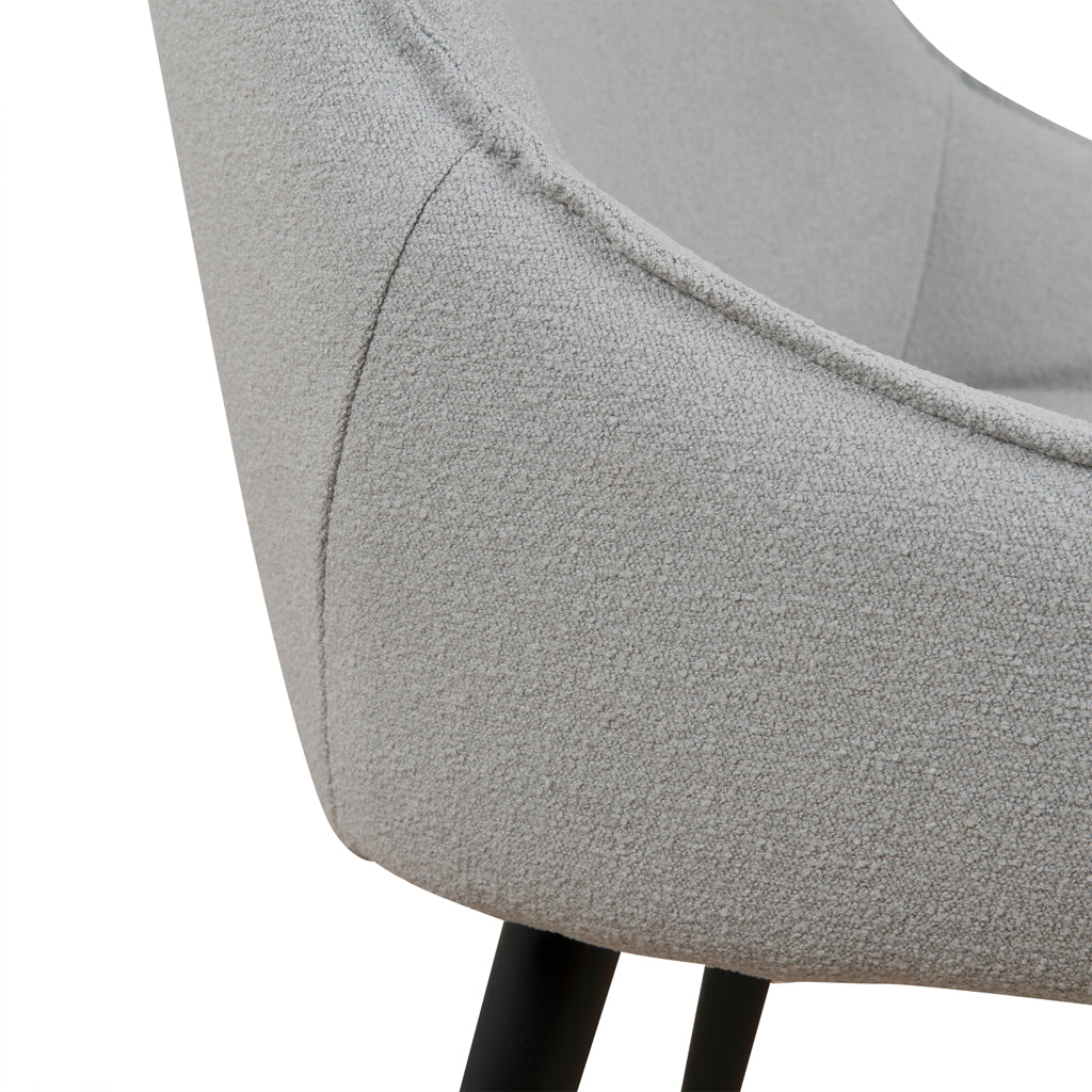 Fabric Verona Dining Chair - Pale Grey