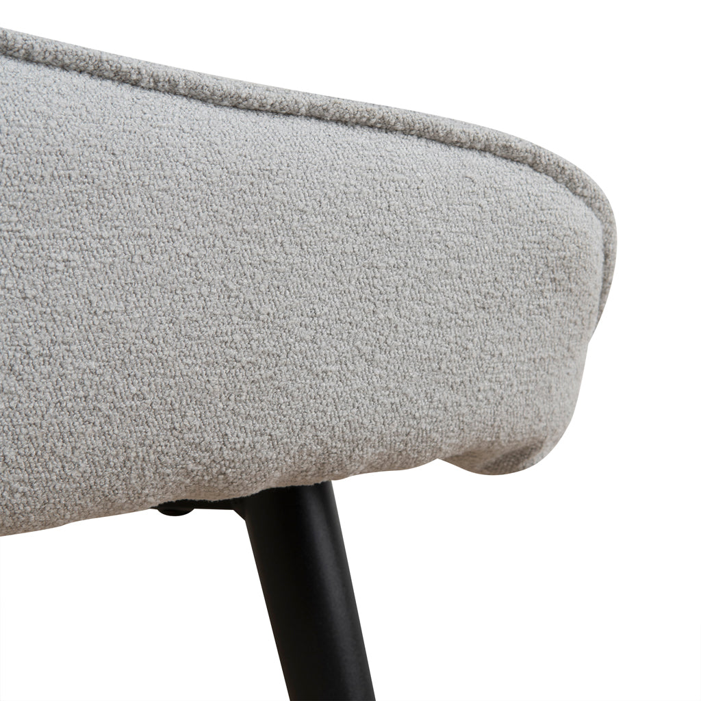 Fabric Verona Dining Chair - Pale Grey