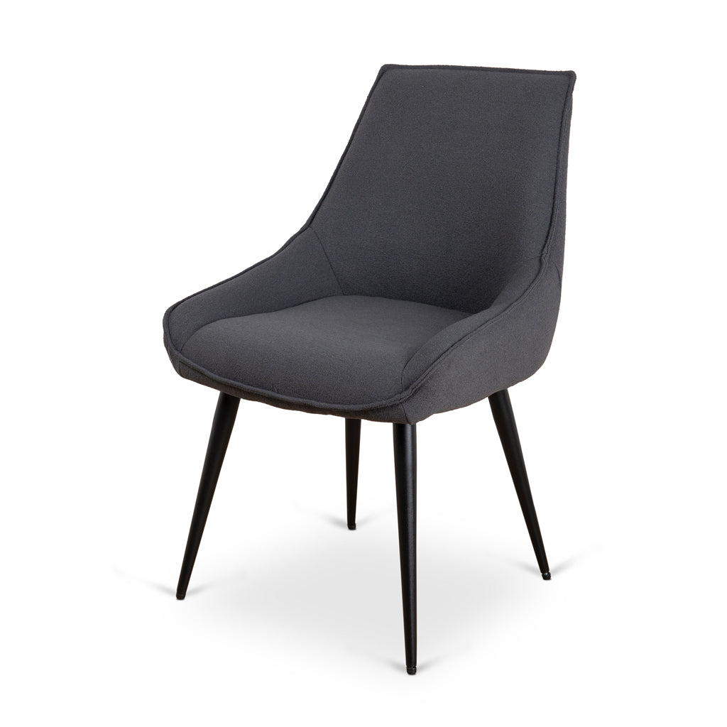 Fabric Verona Dining Chair - Charcoal