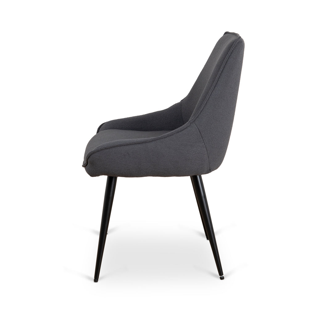 Fabric Verona Dining Chair - Charcoal
