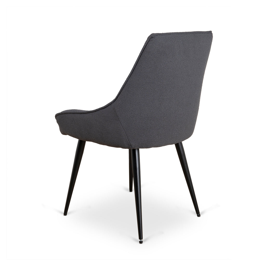 Fabric Verona Dining Chair - Charcoal