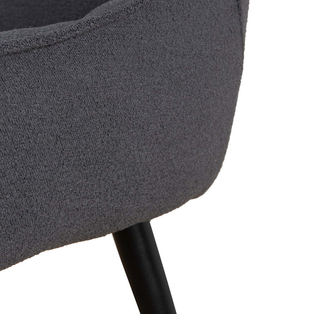 Fabric Verona Dining Chair - Charcoal