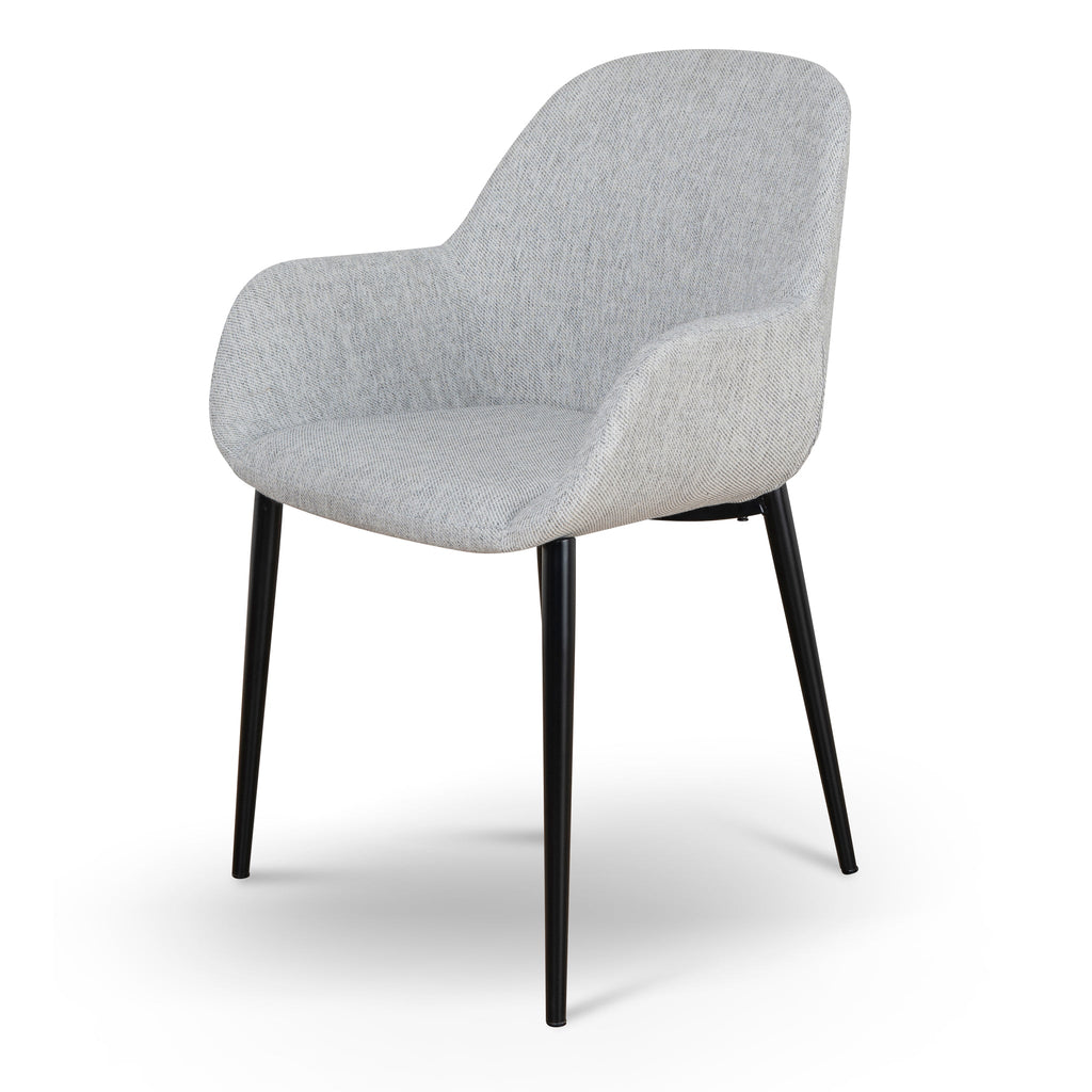 Fabric Verona Dining Chair - Silver Grey (Set of 2)