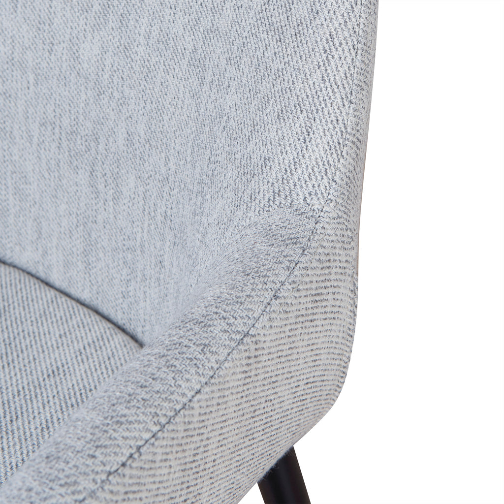 Fabric Verona Dining Chair - Silver Grey (Set of 2)