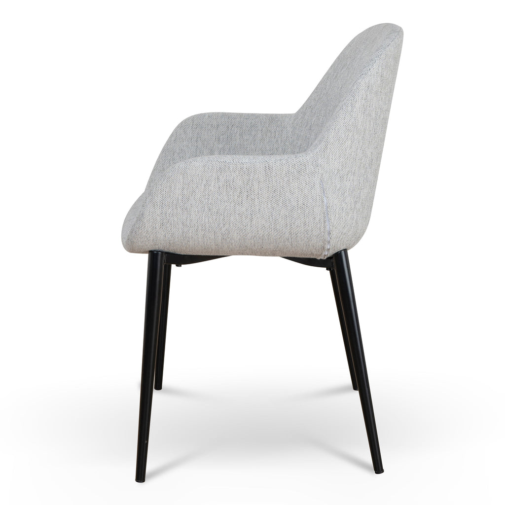 Fabric Verona Dining Chair - Silver Grey (Set of 2)