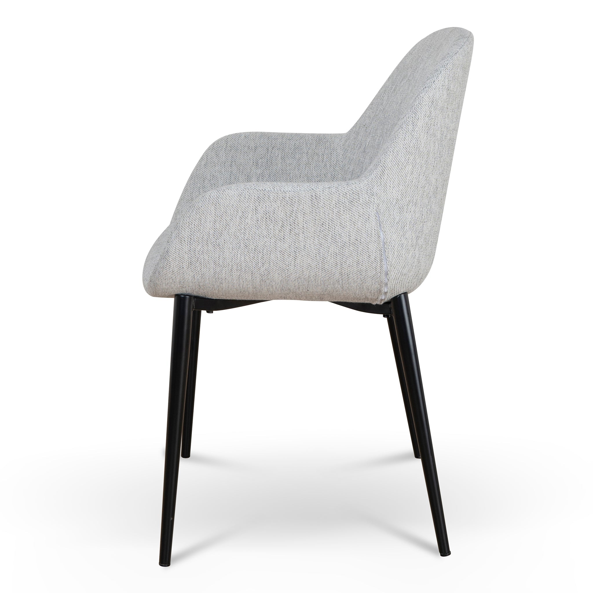 Fabric Verona Dining Chair - Silver Grey (Set of 2)