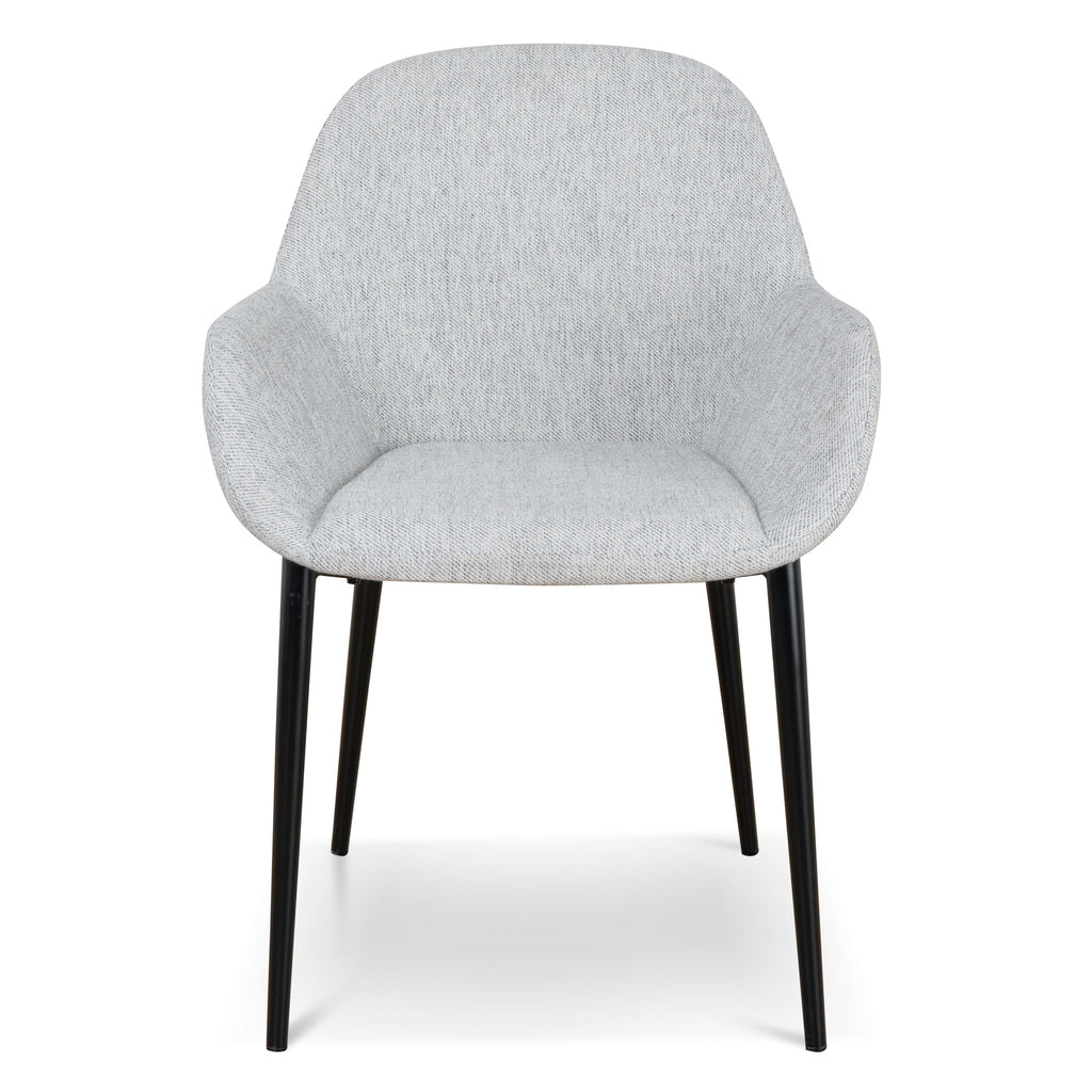 Fabric Verona Dining Chair - Silver Grey (Set of 2)