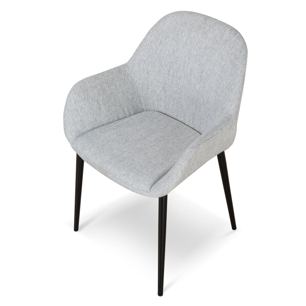 Fabric Verona Dining Chair - Silver Grey (Set of 2)