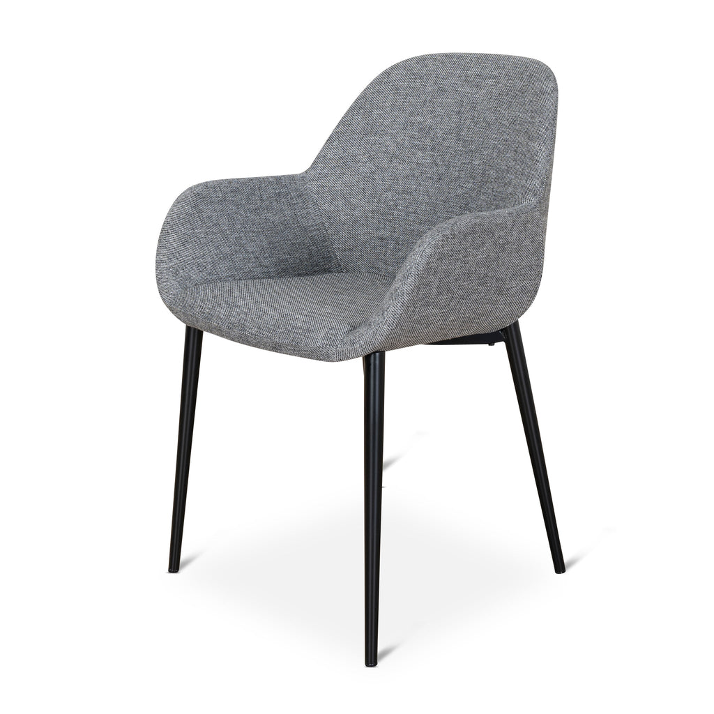 Fabric Verona Dining Chair - Lava Grey (Set of 2)