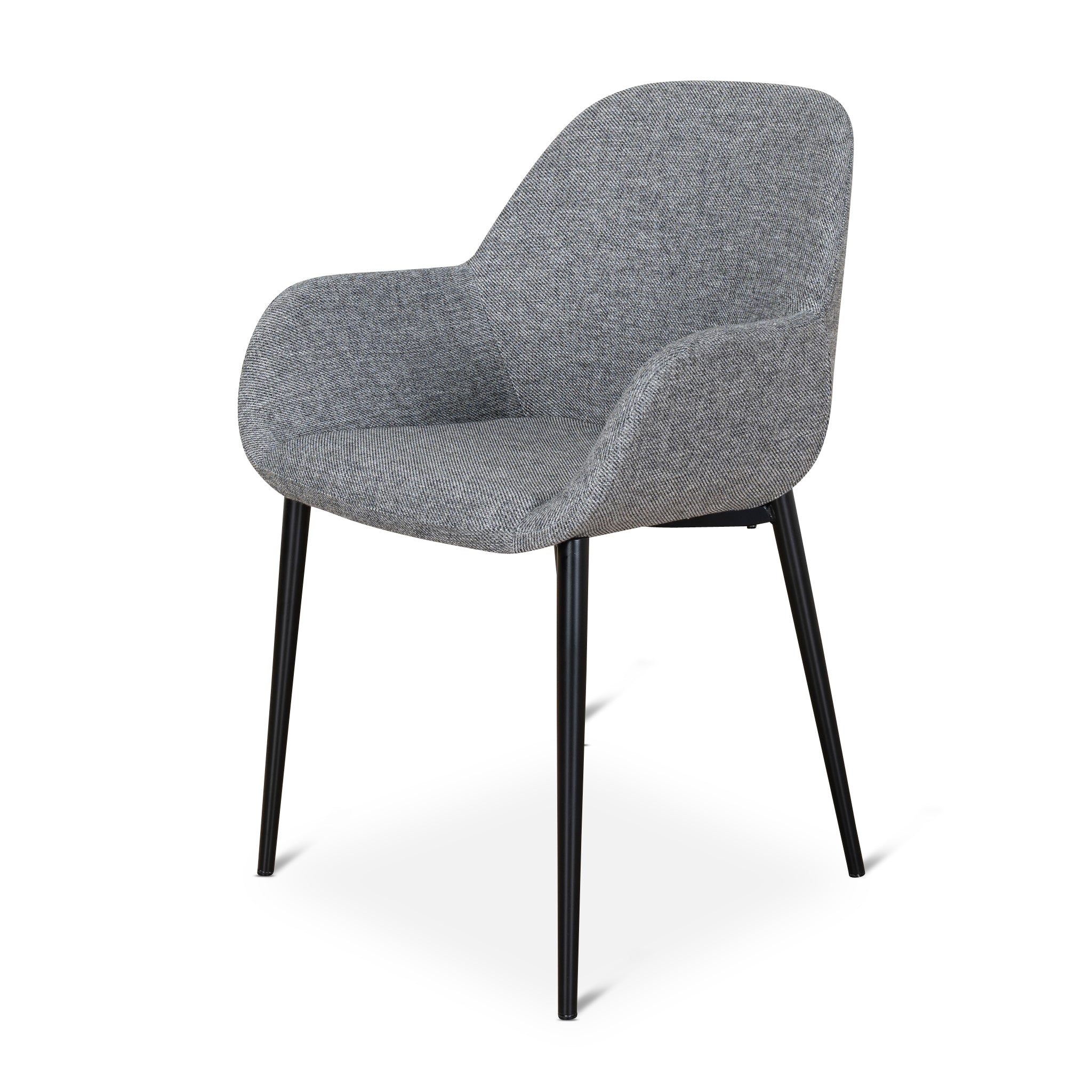 Fabric Verona Dining Chair - Lava Grey (Set of 2)
