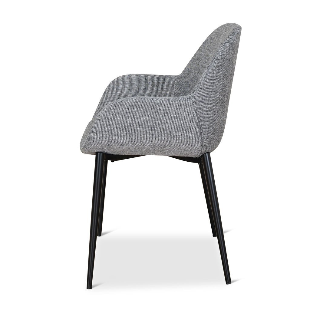 Fabric Verona Dining Chair - Lava Grey (Set of 2)