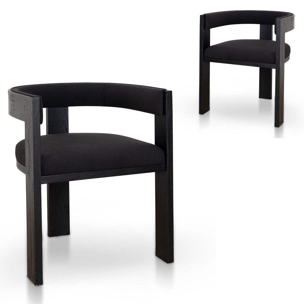 ELM Verona Dining Chair - Full Black (Set of 2)