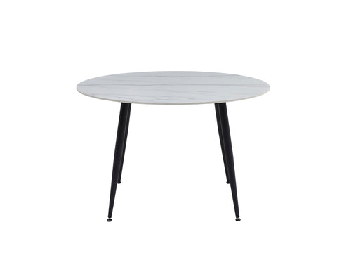 Ashen Dining Table Matte Snow White Ceramic