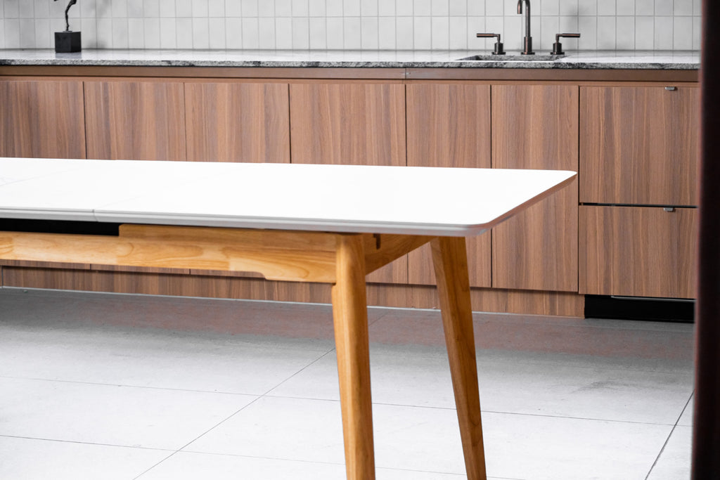 Nordic Extension Dining Table Snow White
