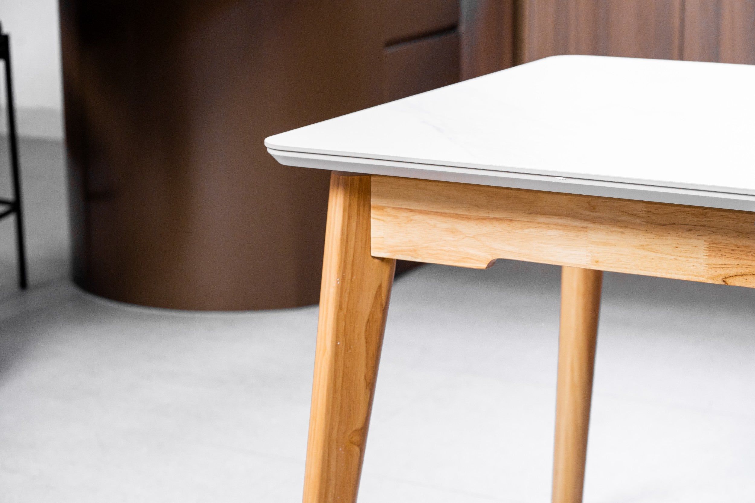 Nordic Extension Dining Table Snow White