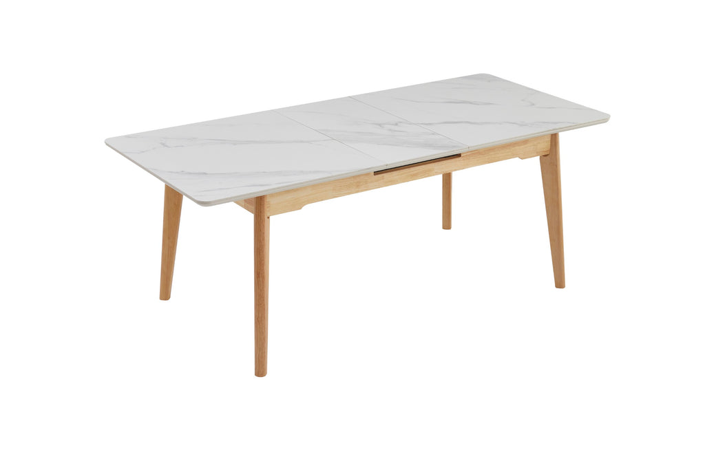 Nordic Extension Dining Table Snow White
