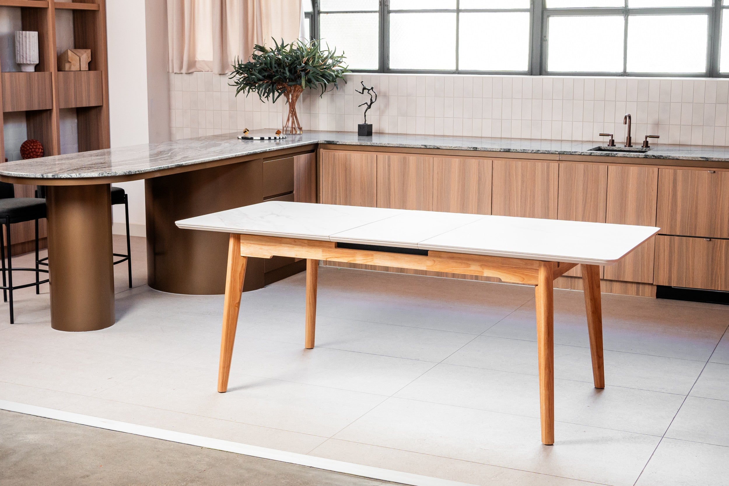Nordic Extension Dining Table Snow White