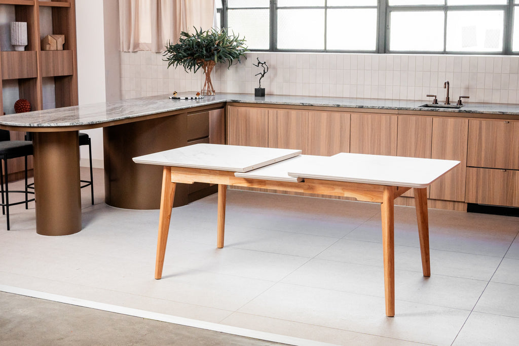 Nordic Extension Dining Table Snow White