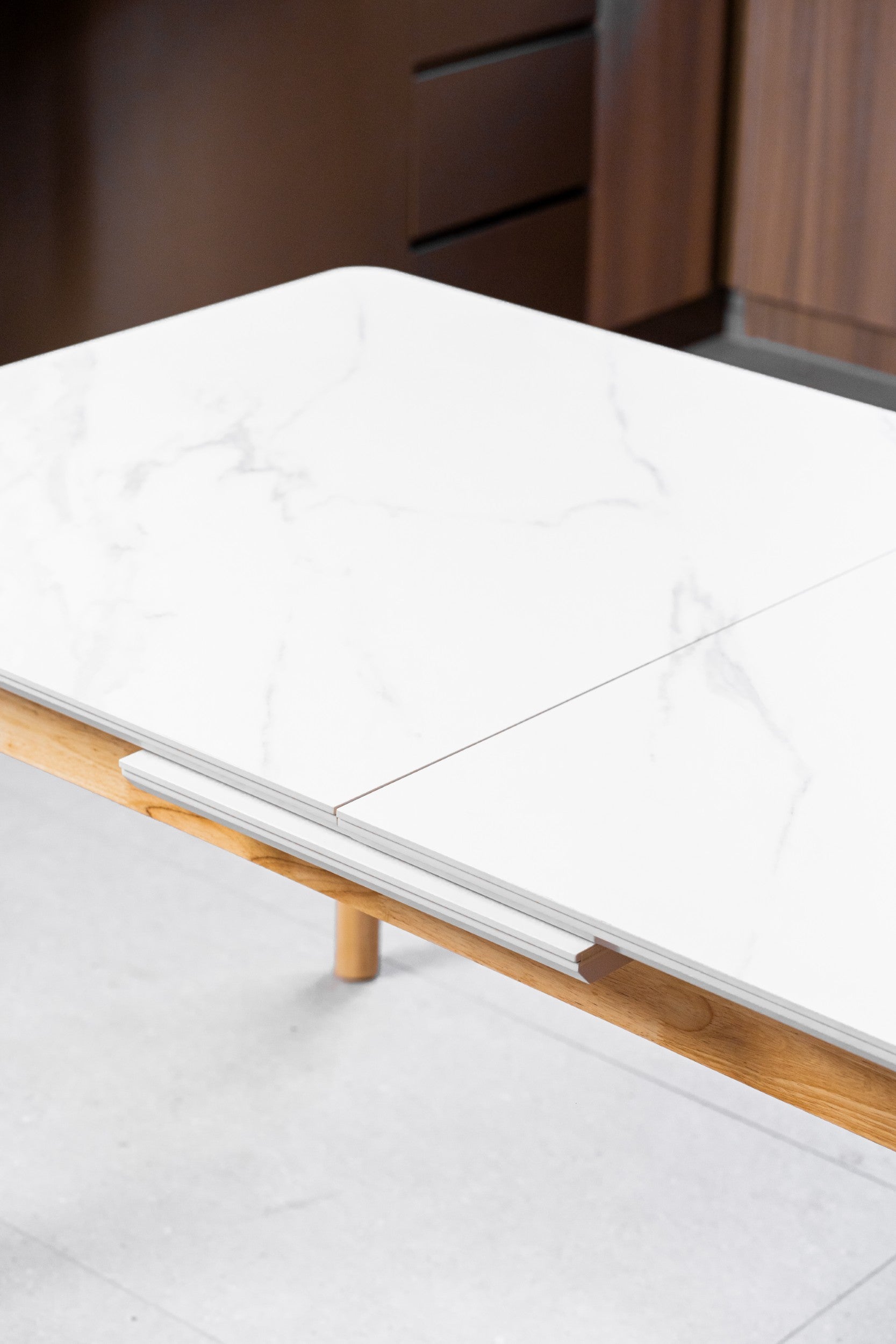 Nordic Extension Dining Table Snow White