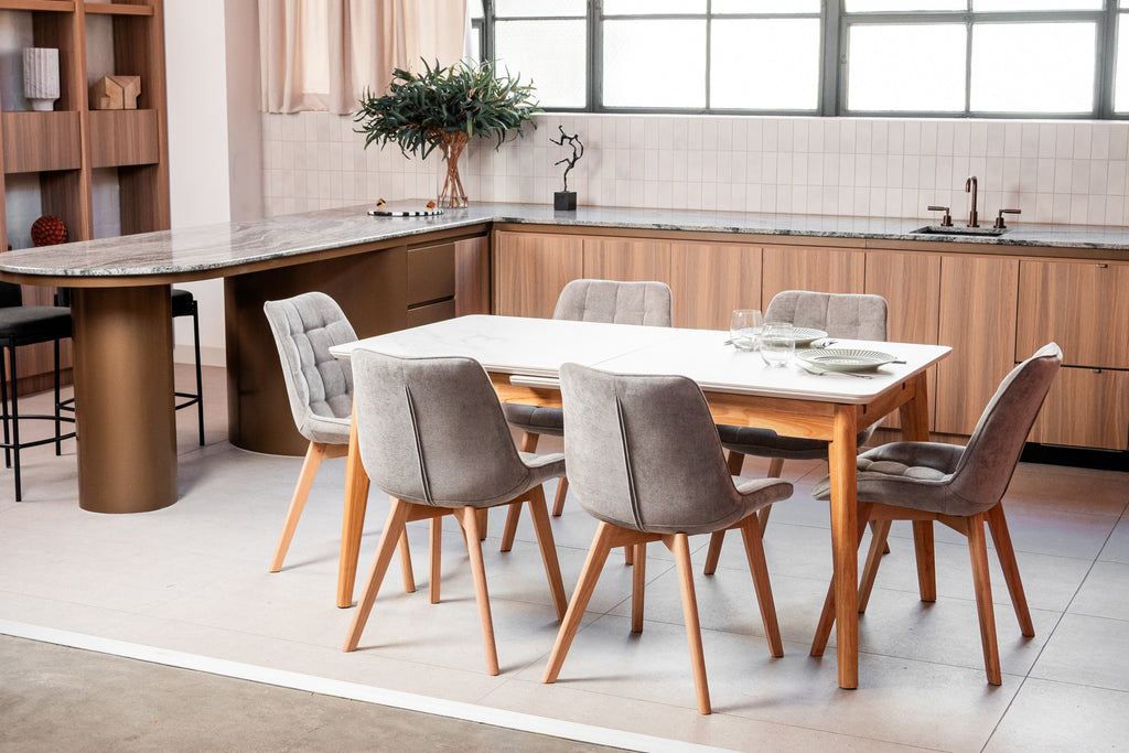 Nordic Extension Dining Table Snow White