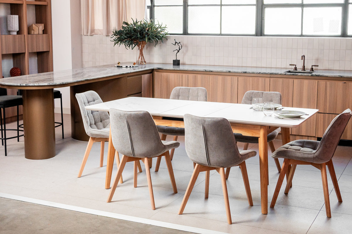 Forvella Dining Chair Light Grey/ Natural (Set of 2)