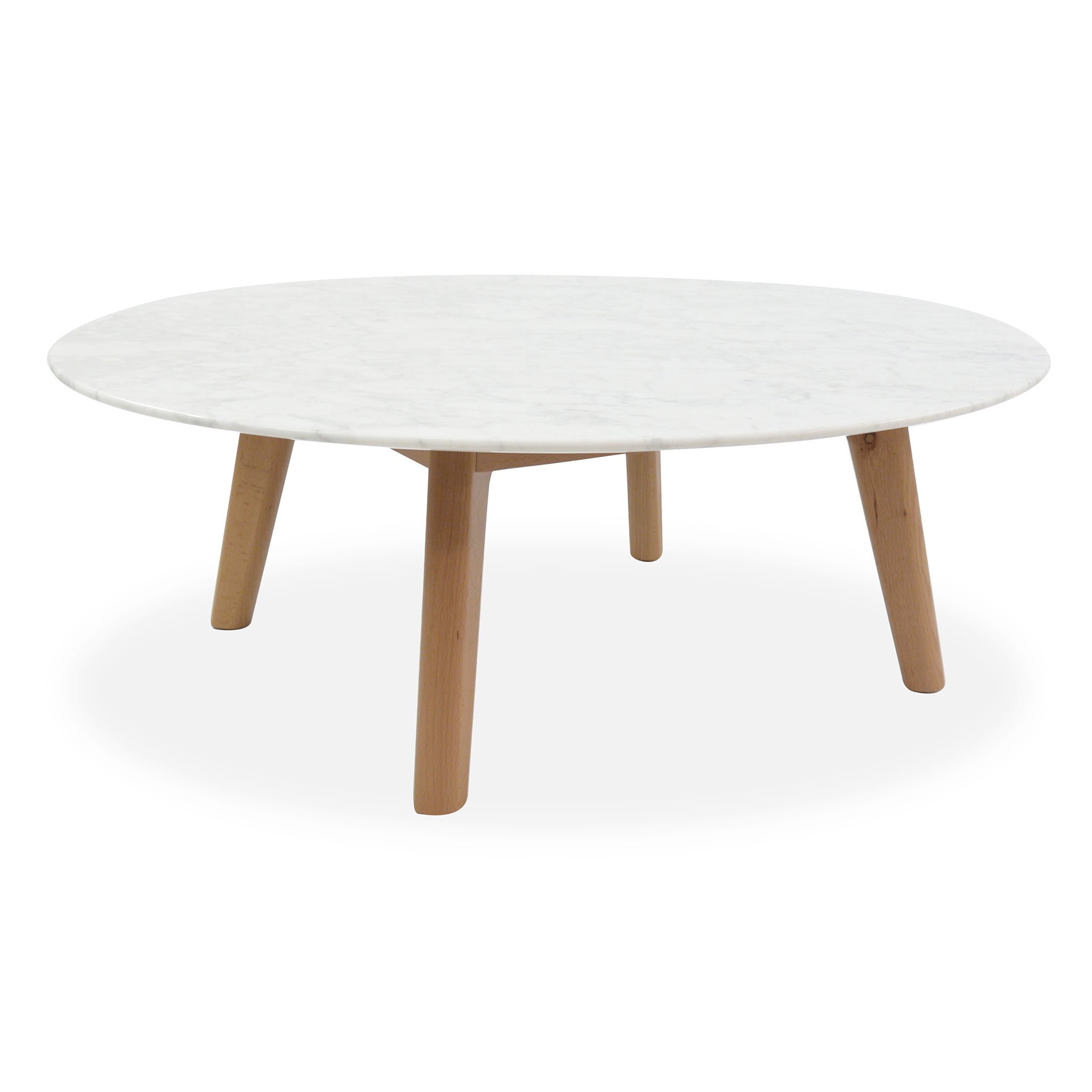 100cm Marble Round Venezia Coffee Table - Natural