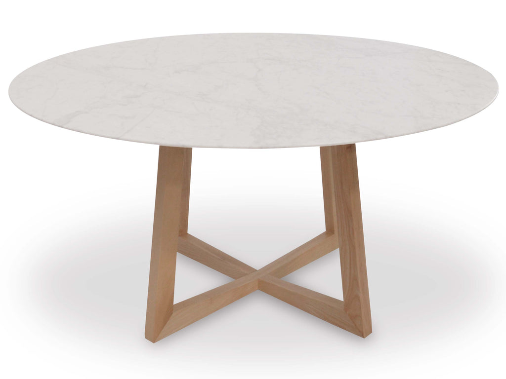 1.5m Round Marble Siena Dining Table - Natural