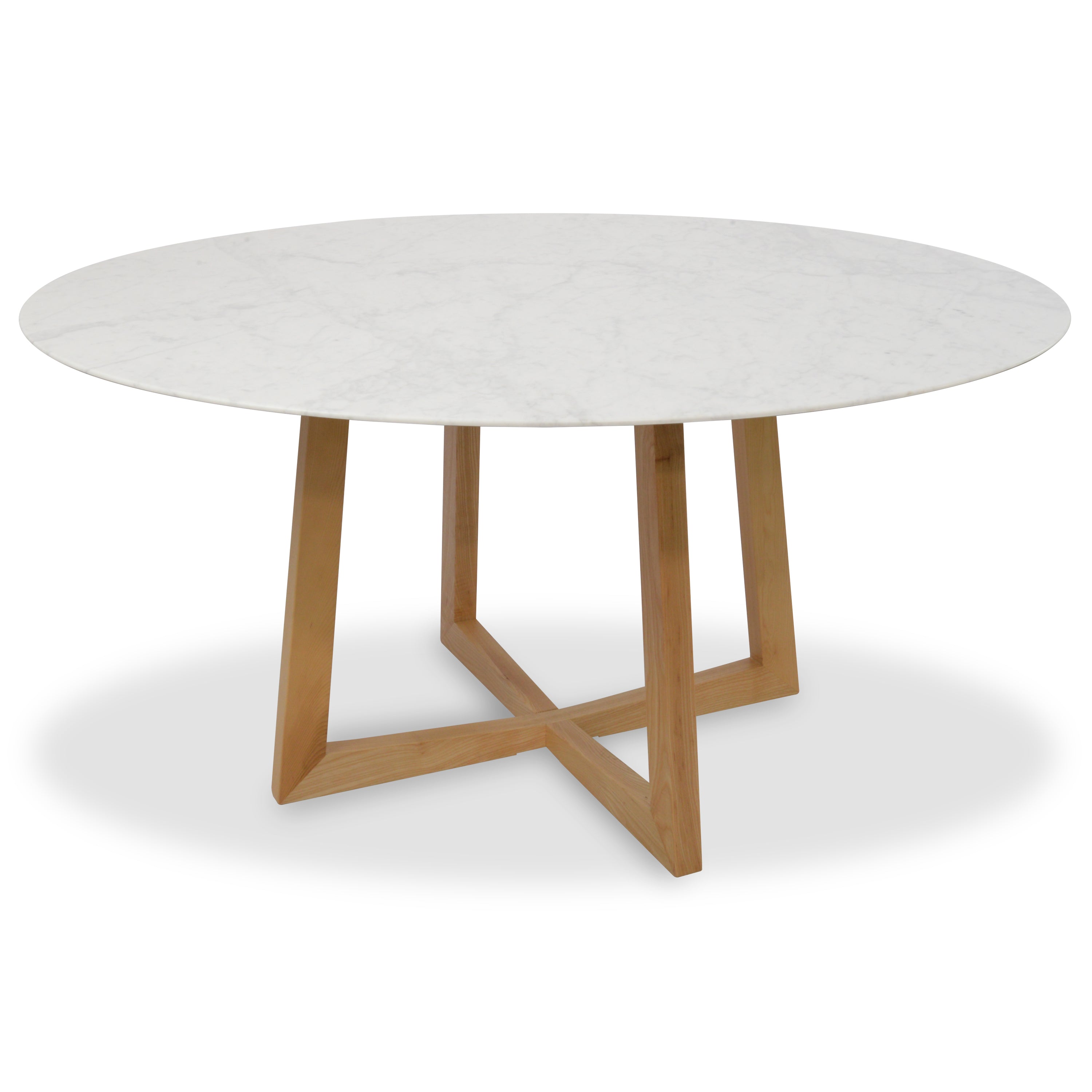 1.5m Round Marble Siena Dining Table - Natural