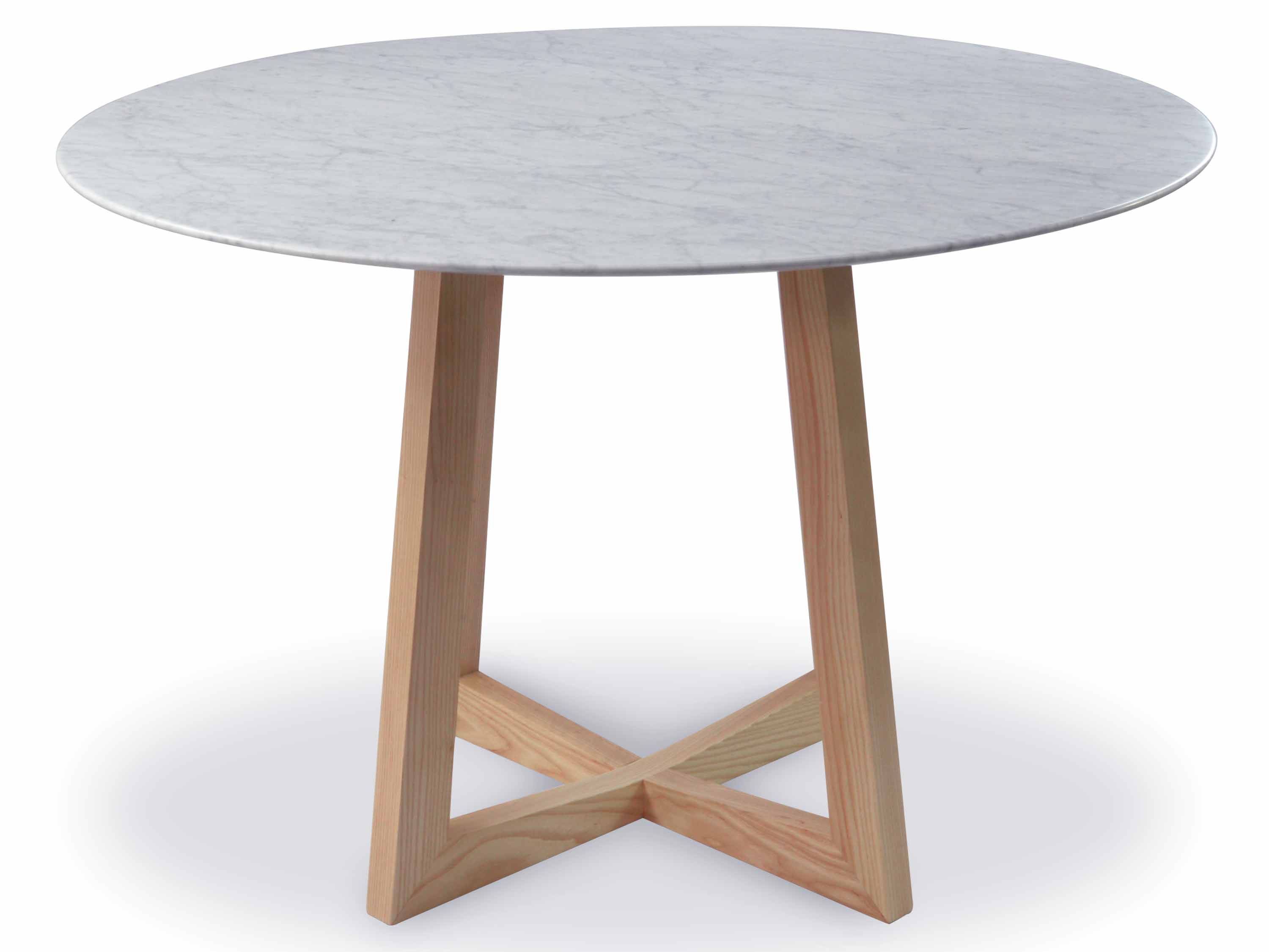 1.15m Marble Round Siena Dining Table - Natural