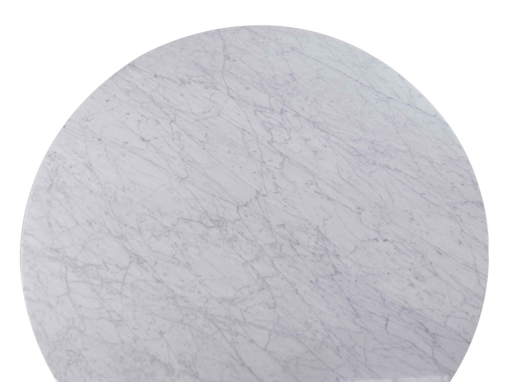 1.15m Marble Round Siena Dining Table - Natural