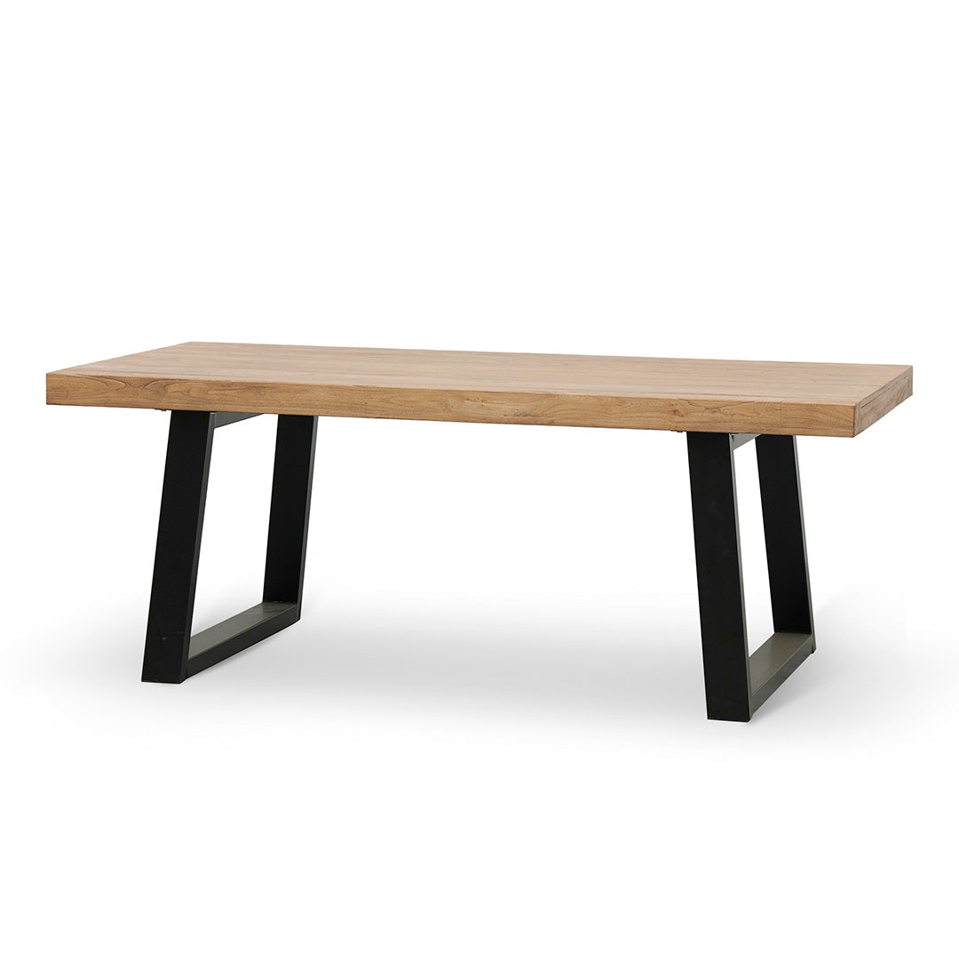 1.98m Reclaimed Elm Wood Siena Dining Table
