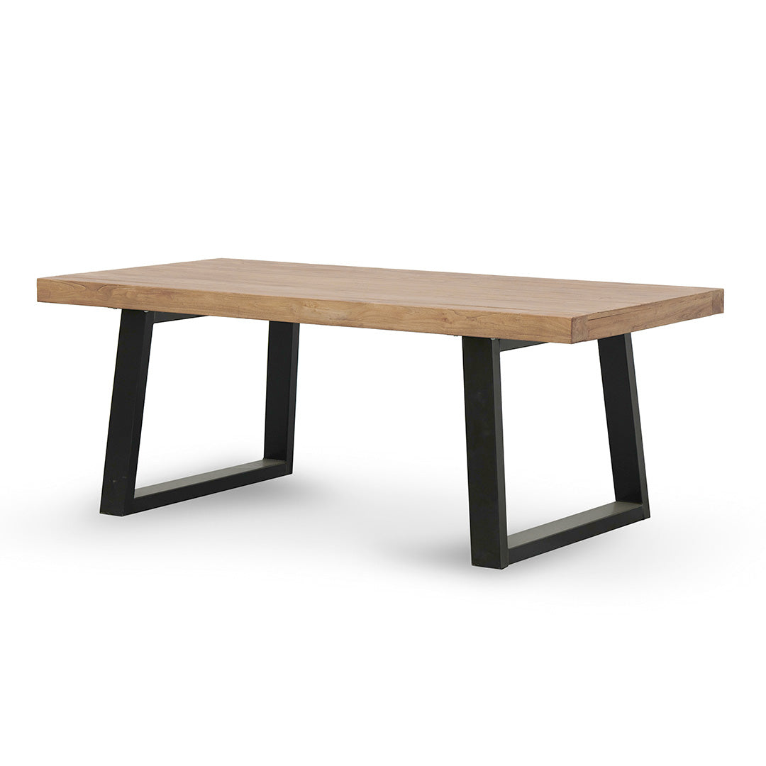 1.98m Reclaimed Elm Wood Siena Dining Table