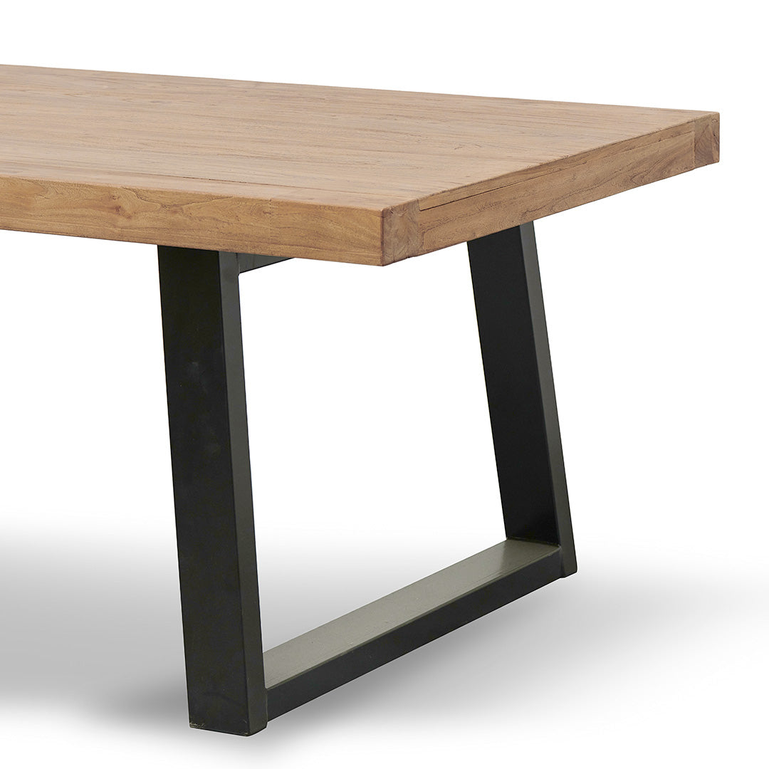 1.98m Reclaimed Elm Wood Siena Dining Table