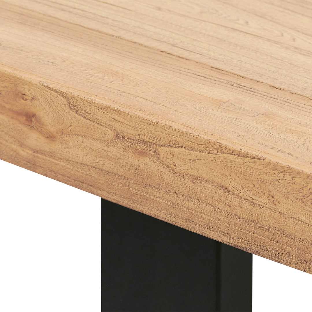 1.98m Reclaimed Elm Wood Siena Dining Table