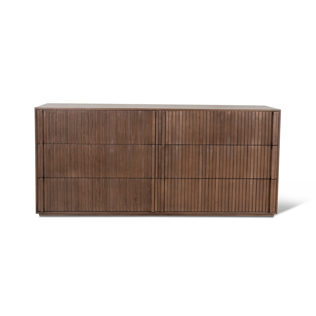 6 Drawer Genova Wooden Chest - Walnut