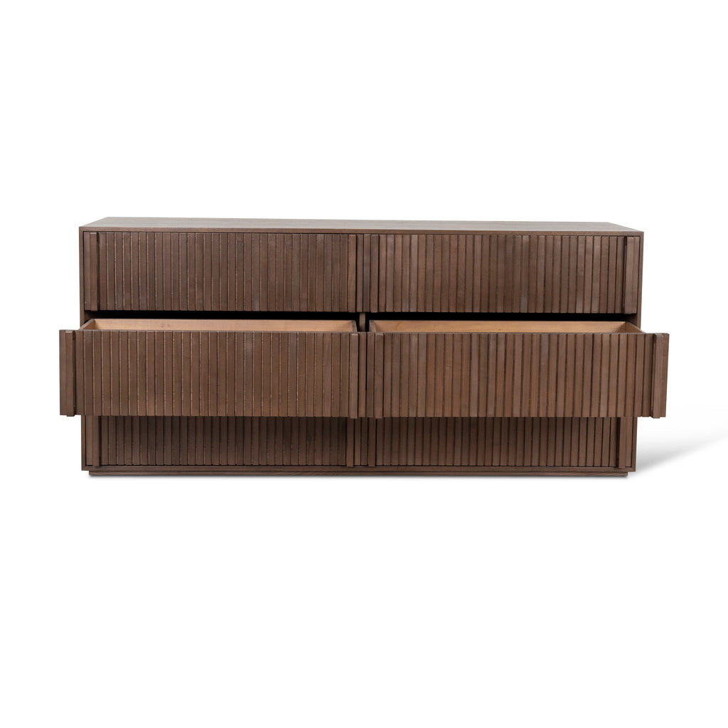 6 Drawer Genova Wooden Chest - Walnut