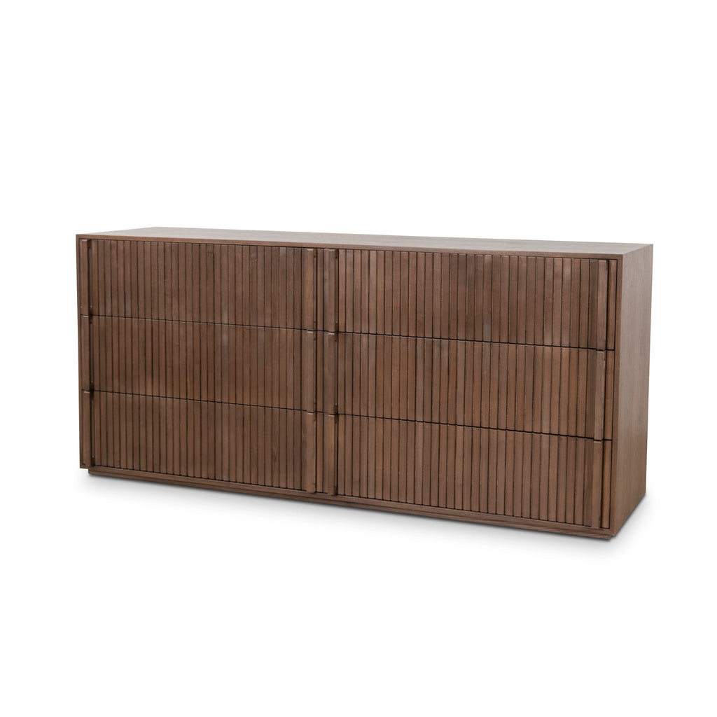 6 Drawer Genova Wooden Chest - Walnut