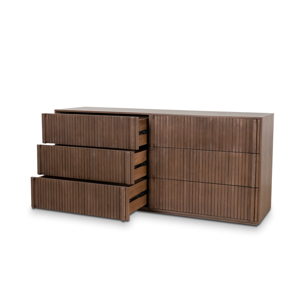 6 Drawer Genova Wooden Chest - Walnut