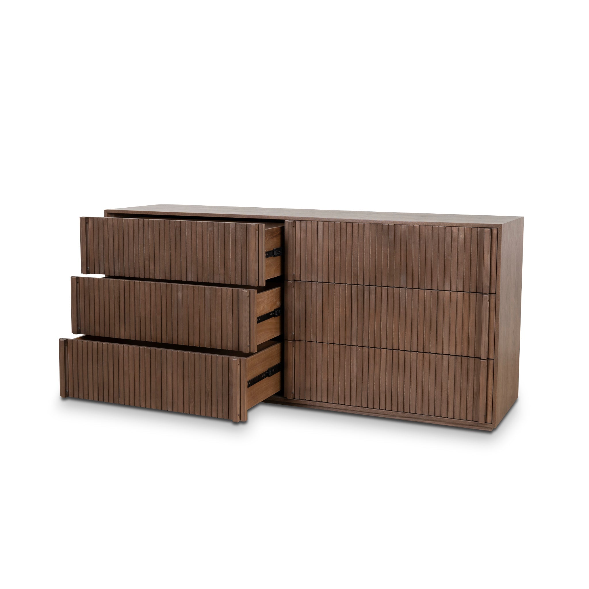 6 Drawer Genova Wooden Chest - Walnut