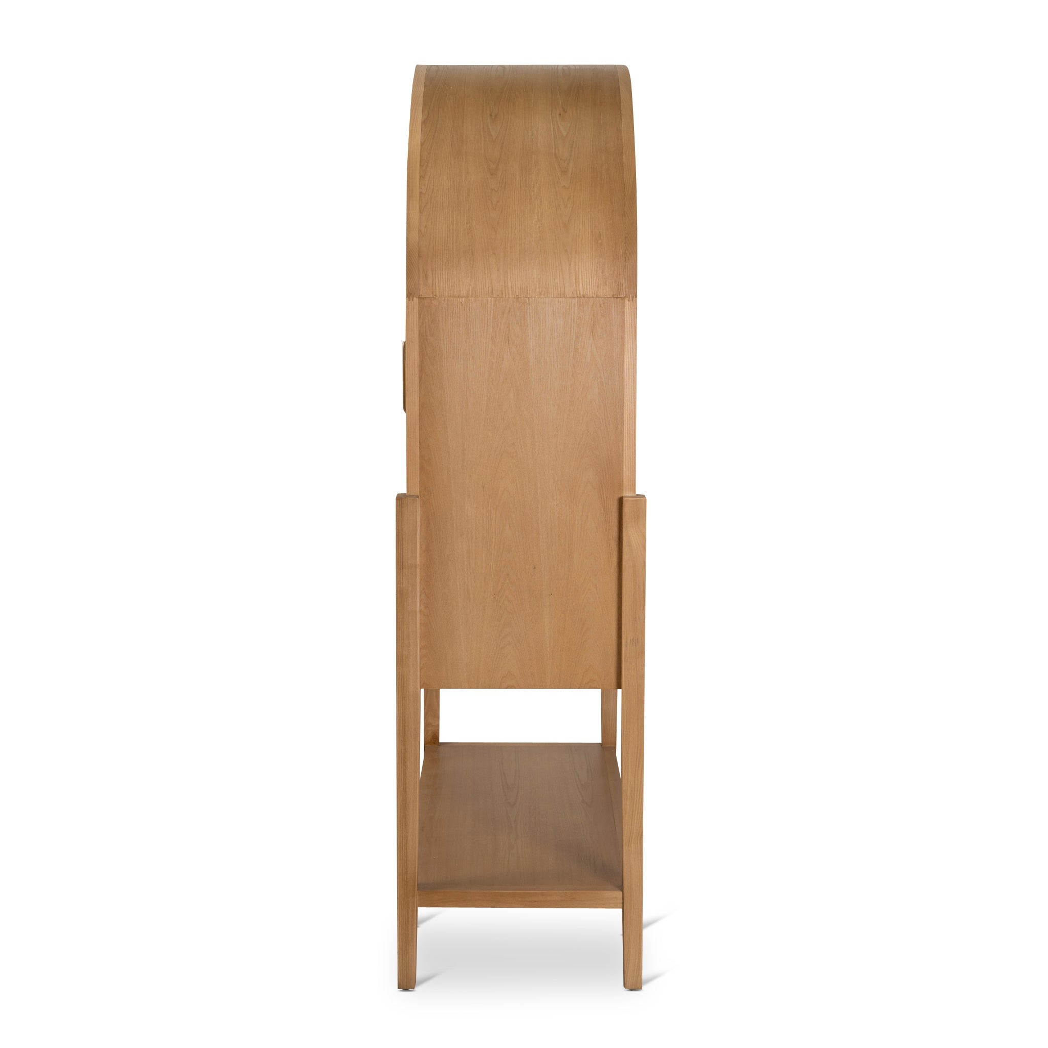 1.83m (H) Ash Genova Curve Cabinet - Natural