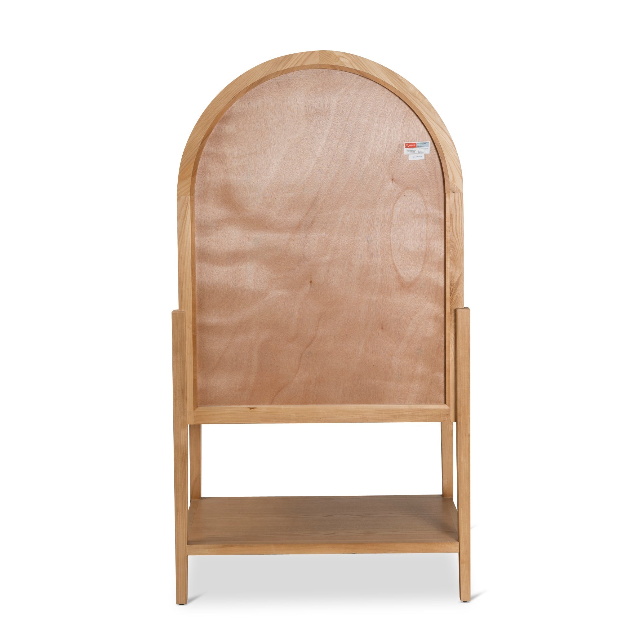 1.83m (H) Ash Genova Curve Cabinet - Natural
