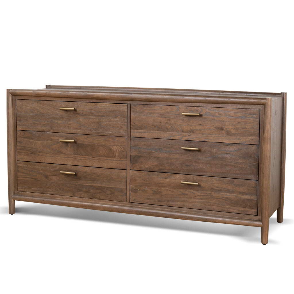 6 Drawer Genova Wooden Chest - Walnut